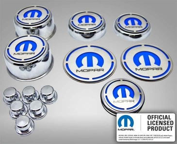"Mopar" Stainless Fluid & Strut Covers 05-23 LX Cars, Challenger